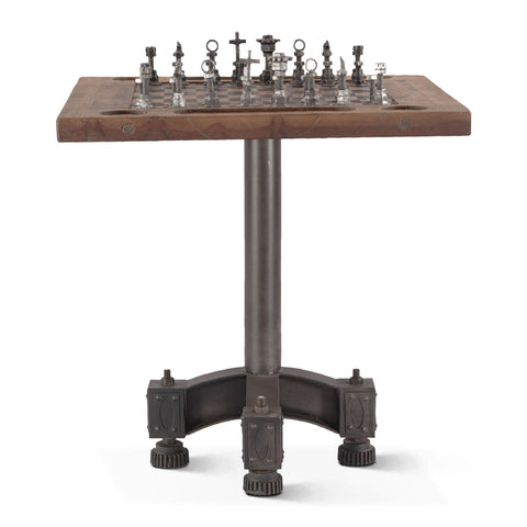 Eiffel Chess Bistro Table Unique Chess Set Industrial