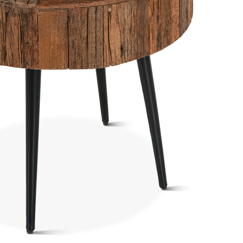 Reclaimed Wood Rustic Modern Side Table End Table