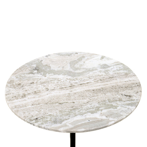 Sperre 18" Accent Table with Capri Beige Marble
