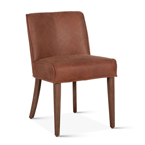Buddy Dining Chair - Tan Leather/Natural Legs