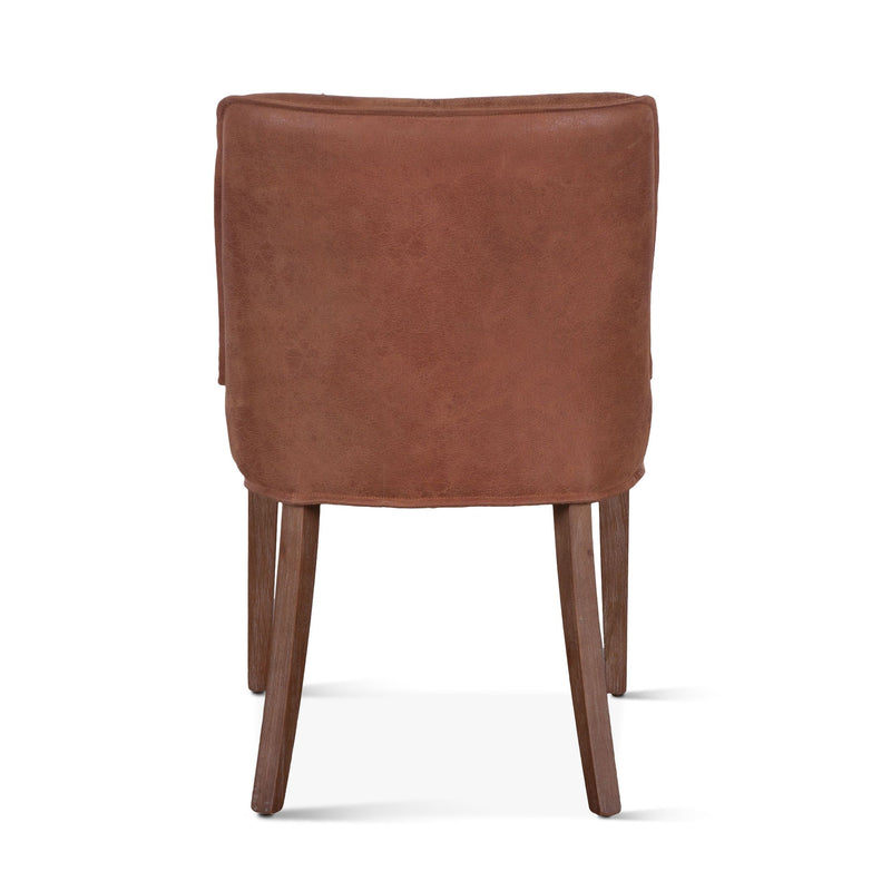 Buddy Dining Chair - Tan Leather/Natural Legs
