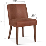 Buddy Dining Chair - Tan Leather/Natural Legs