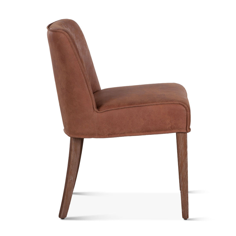 Buddy Dining Chair - Tan Leather/Natural Legs
