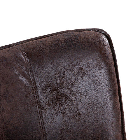 Buddy Dining Chair - Dark Brown Leather/Matte Brown Legs