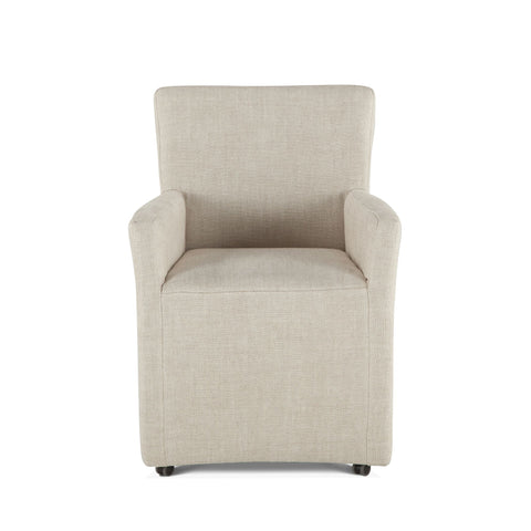 Peabody Rolling Arm Chair, Linen