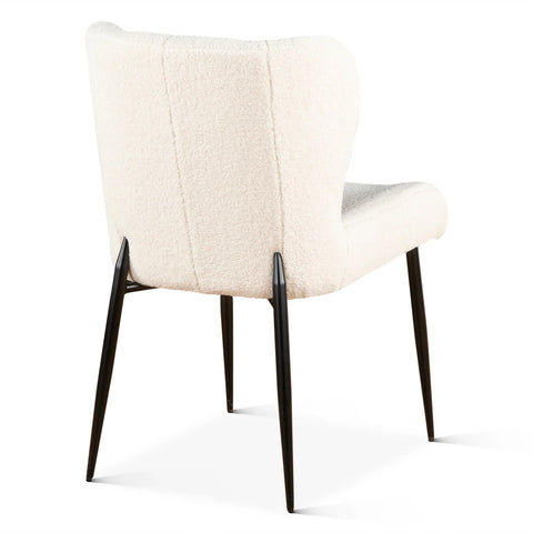 Jennifer Dining Chair - White Boucle Fabric