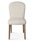 Jessie Dining Chair Beige Linen Transitional Timeless Style