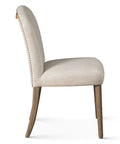 Jessie Dining Chair Beige Linen Profile
