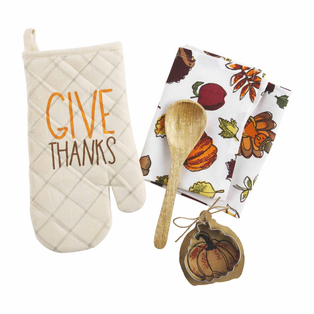 Give Thanks Oven Mitt + Towel Set