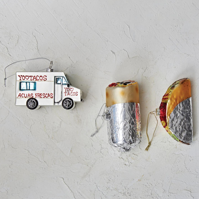 Hand Painted Taco Christmas Ornament