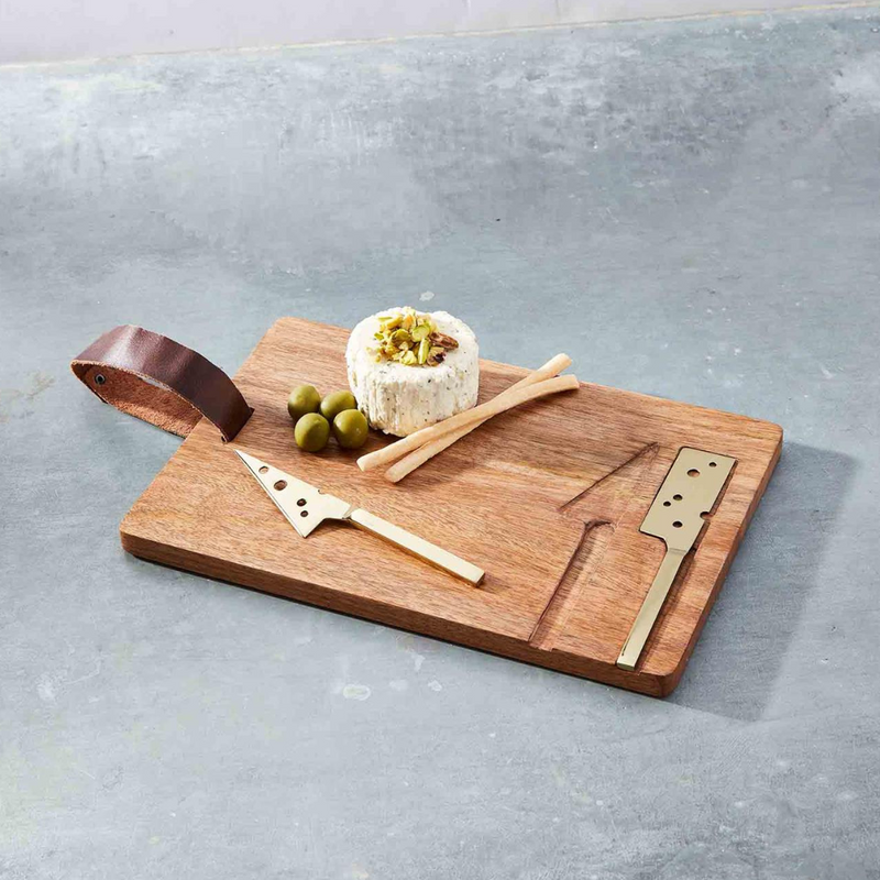 Integrated Cheese Utensil Board Set