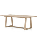 Atherton Outdoor Dining Table - Washed Brown-FSC