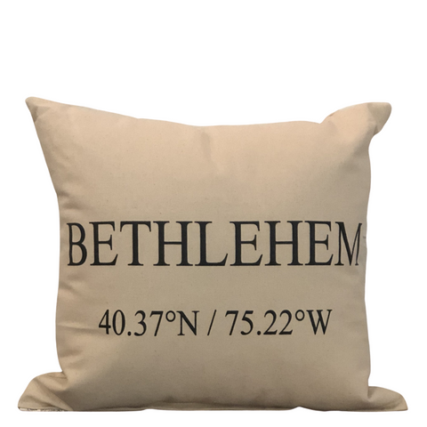 Bethlehem Coordinates Pillow/Medium