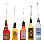 Glass Liquor Bottle Christmas Ornaments Assorted