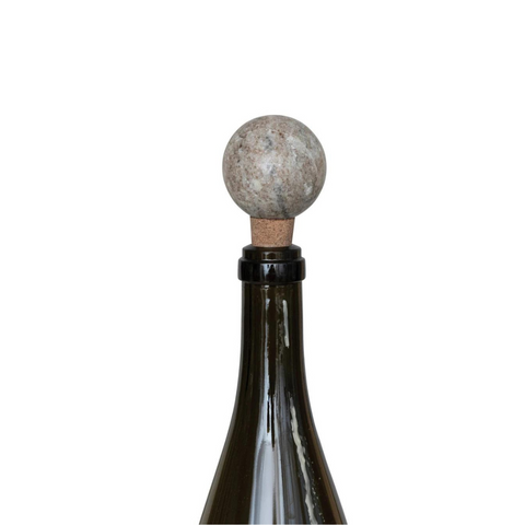Marble & Cork Bottle Stopper, Grey