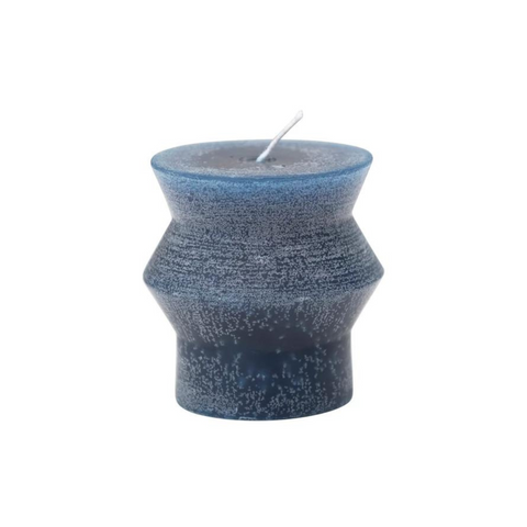 Marine Blue Totem Pillar Candle