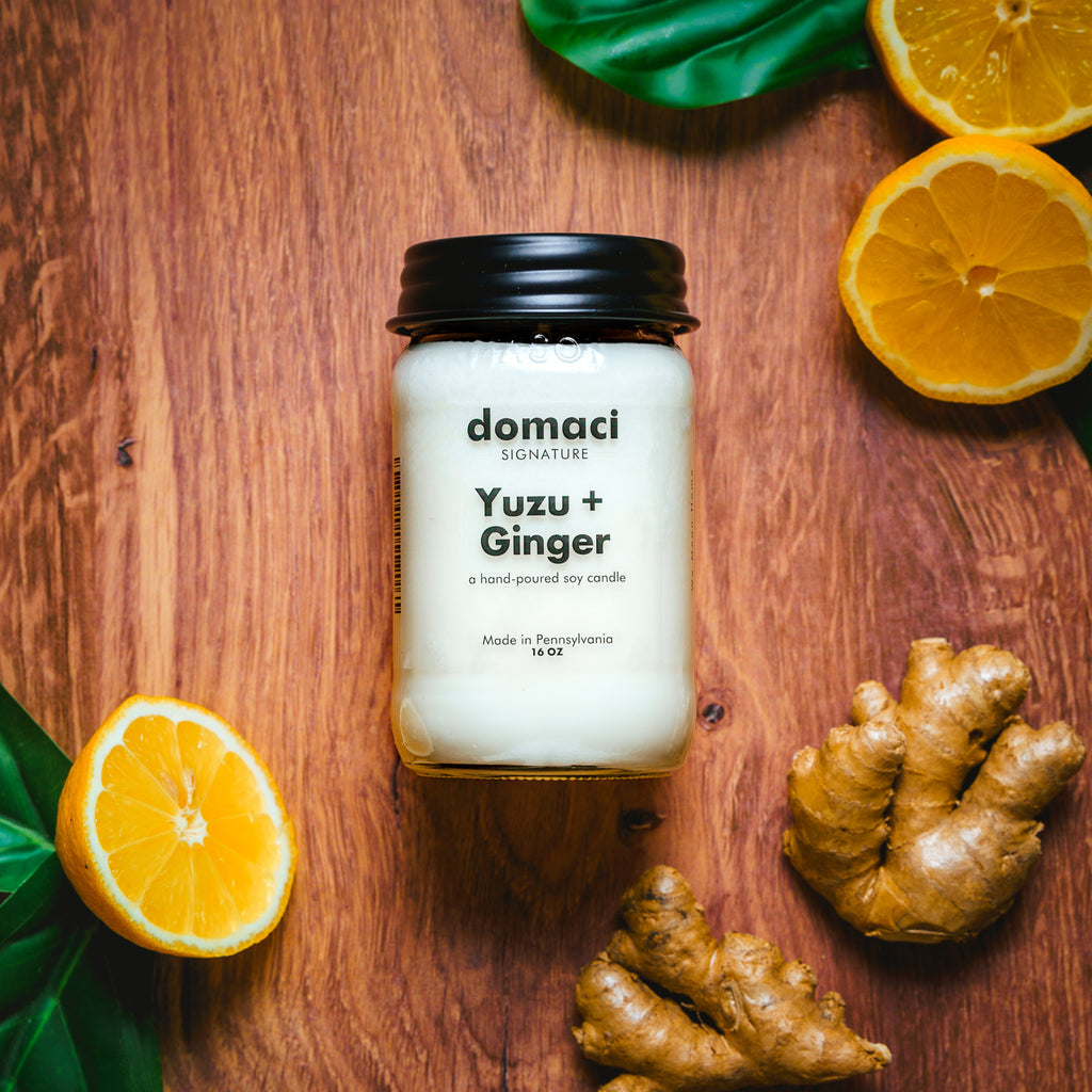 Yuzu + Ginger Hand Poured Soy Candle Domaci Signature