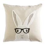 Rabbit With Glasses Pillow
