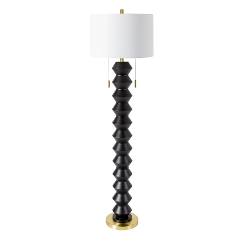 Rogow Metallic - Nickel Two-Light Floor Lamp