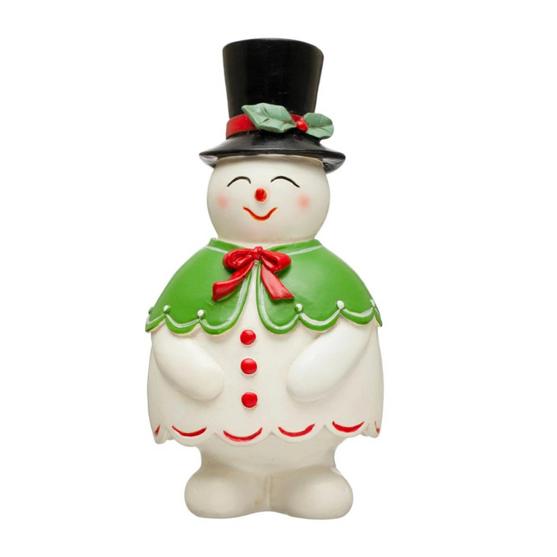 Retro Style Snowman Toothpick Holder Vintage Christmas Vibes