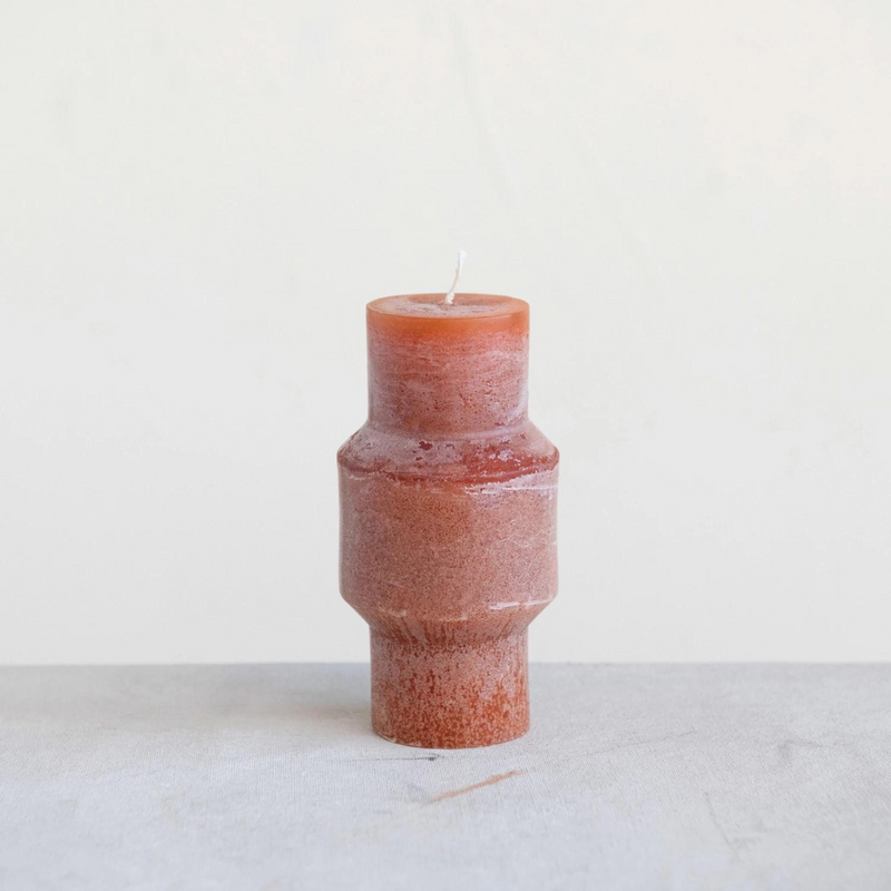 Spice Orange Totem Pillar Candle 6"