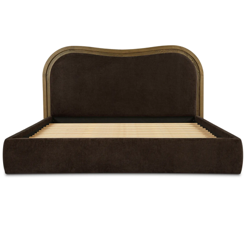 Camilla Upholstered Bed - Jet Brown