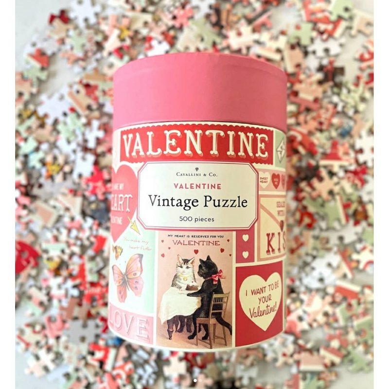 Cavallini Vintage Valentine 500 Pc Puzzle