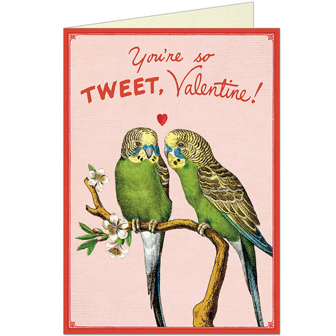 You're So Tweet, Valentine! Lovebirds Valentine Greeting Card