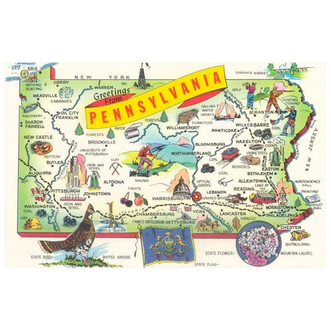 Map of Pennsylvania Magnet