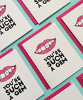 You're Such A Gem Greeting Card With Rhinestone Detail Thank You Card Funny Witty