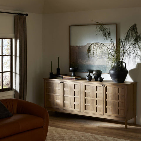 Alessio Sideboard - Aged Natural Oak Veneer