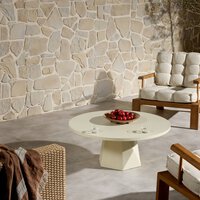 Bowman Outdoor Coffee Table - White Concrete