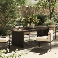 Chapman Outdoor Metal Dining Table-92" - Bronze