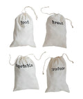 Cotton Printed Reusable Drawstring Food Bag