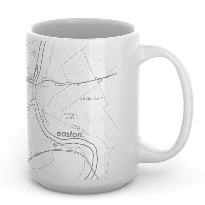 Easton Pennsylvania Map Ceramic Mug