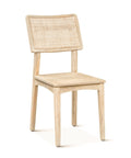 Casablanca Dining Chair Natural White + Cane Back