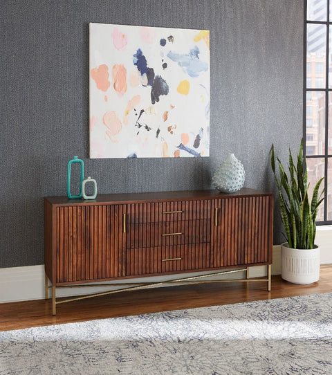 Cosmopolitan 68" Sideboard in Honey Brown