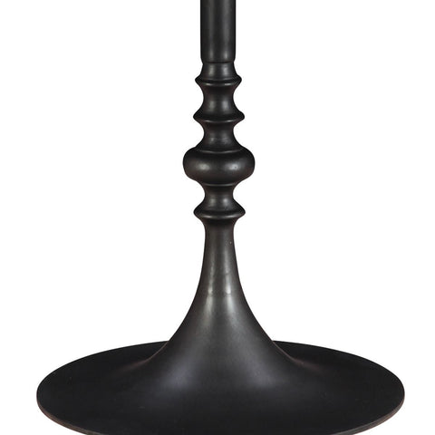 Dauphine 36" Round Bistro Table Marble with Antique Metal Base