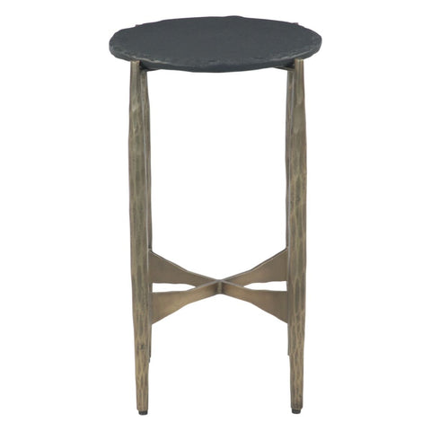 Mojave 13" Nesting Side Tables - Black Marble, Set of 2