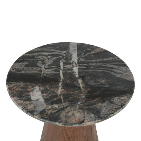 Vista 22" Side Table - Lava Marble