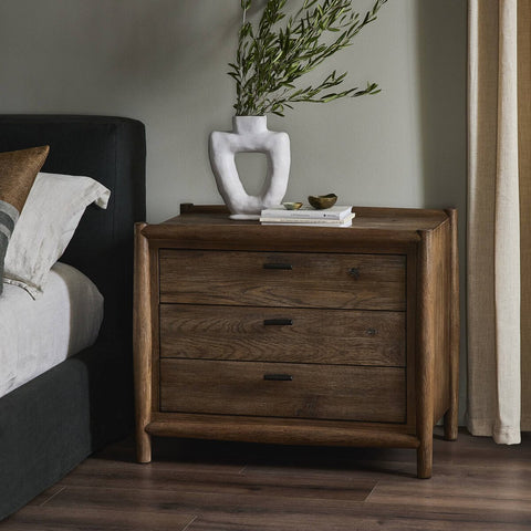 Glenview Nightstand - Weathered Oak Veneer