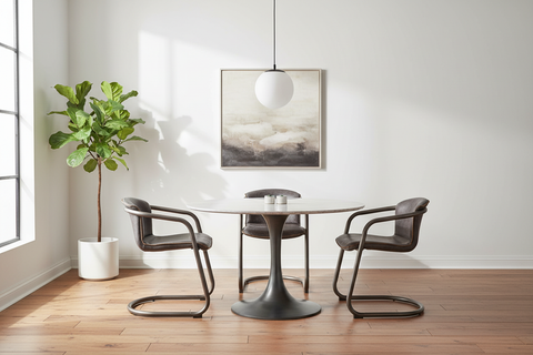 Palm Canyon Round Marble Dining Table