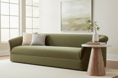 Vista 22" Side Table - White Travertine