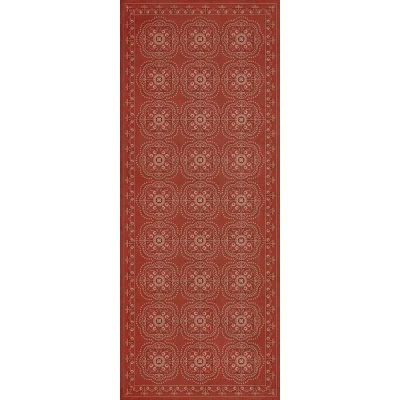 Pattern 28 "Red Bandana" Vinyl Floorcloth - Spicher & Co.