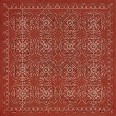 Pattern 28 "Red Bandana" Vinyl Floorcloth - Spicher & Co.