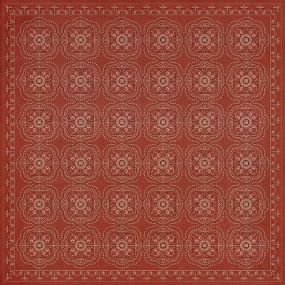 Pattern 28 "Red Bandana" Vinyl Floorcloth - Spicher & Co.