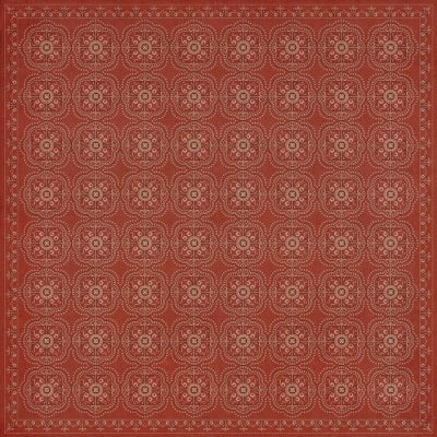 Pattern 28 "Red Bandana" Vinyl Floorcloth - Spicher & Co.