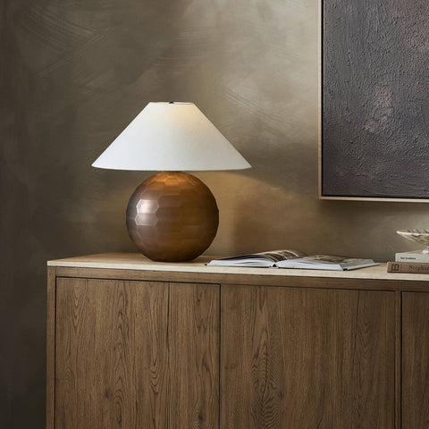 Sienna Table Lamp - Smoked Textured Glass