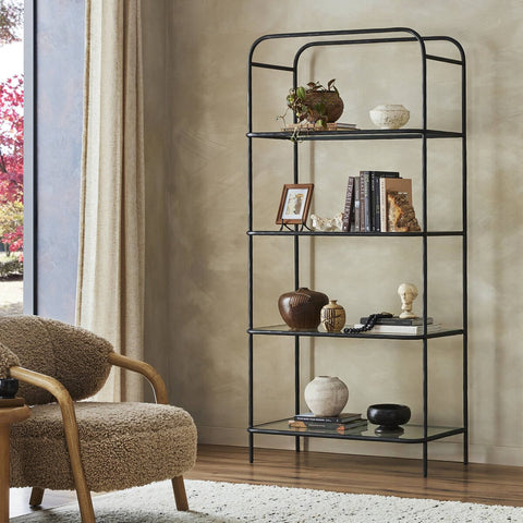 Swinton Bookcase - Hammered Gunmetal