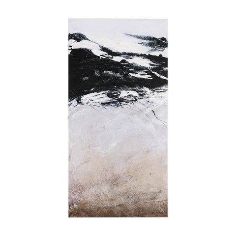 Black Strokes I Modern Abstract Neutral Wall Art Canvas